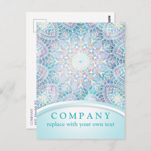 Snowflake Mandala Briefkaart (Voorkant / Achterkant)