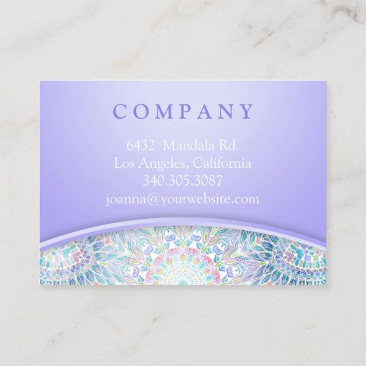 Snowflake Mandala Klantenkaartje (Achterkant)