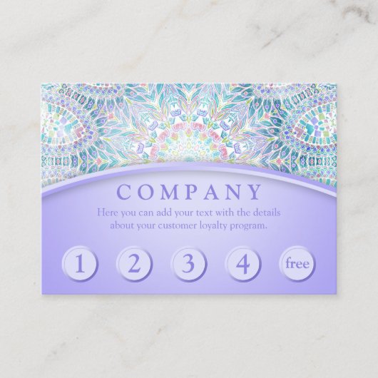 Snowflake Mandala Klantenkaartje (Voorkant)