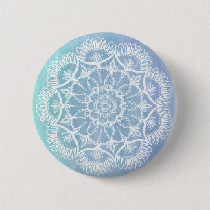 Snowflake Mandala Ronde Button 5,7 Cm