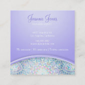 Snowflake Mandala Vierkante Visitekaartje (Achterkant)