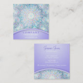 Snowflake Mandala Vierkante Visitekaartje (Voorkant / Achterkant)