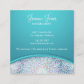 Snowflake Mandala Vierkante Visitekaartje (Achterkant)