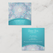 Snowflake Mandala Vierkante Visitekaartje (Voorkant / Achterkant)