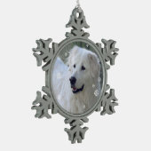 Snowflake Maremma Tin Sneeuwvlok Ornament (Links)