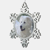 Snowflake Maremma Tin Sneeuwvlok Ornament (Rechts)