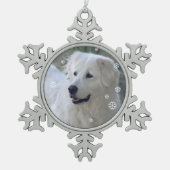 Snowflake Maremma Tin Sneeuwvlok Ornament (Voorkant)
