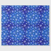 Snowflake marinier blauw koninklijk blauw, modern  cadeaupapier (Vlak)