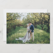 Snowflake Married en Merry Full Bleed Holiday Feestdagenkaart (Achterkant)