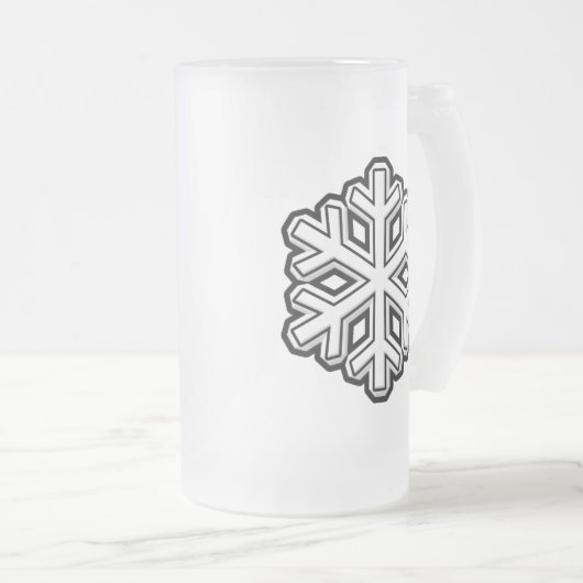 Snowflake Matglas Bierpul (Voorkant rechts)