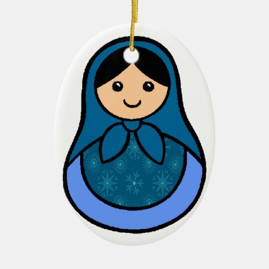 Snowflake Matryoshka Ornament (Voorkant)