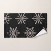 Snowflake Matte Black Bad Handdoek (Handdoek)