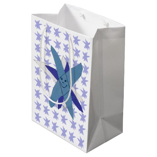 Snowflake Medium Cadeauzakje (Achterkant Gekanteld)