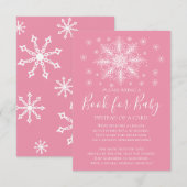 Snowflake Meisjes Baby shower Boek voor Baby Kaart (Voorkant / Achterkant)