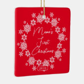 Snowflake Meme's eerste kerstkeramische versiering Keramisch Ornament (Rechts)