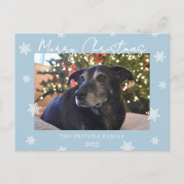 Snowflake Merry Christmas Family Photo Holiday Briefkaart