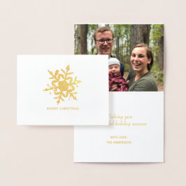 Snowflake Merry kerst Aangepaste Folie voor foto's Kaarten