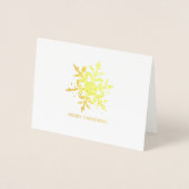 Snowflake Merry kerst Aangepaste Folie voor foto's Kaarten (Voorkant)