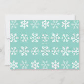 Snowflake Merry kerstboom Typografie Feestdagenkaart (Achterkant)