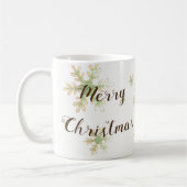 Snowflake Merry-kerstscript Koffiemok (Links)