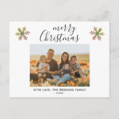 Snowflake Merry-kersttijdserie Foto Feestdagenkaart (Voorkant)