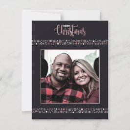 Snowflake met een fijne kerstroze sneeuwvlok feestdagenkaart