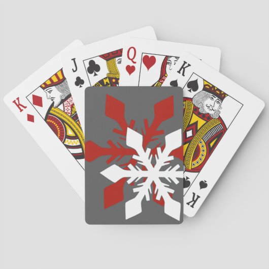 Snowflake met feestdagen pokerkaarten (Achterkant)
