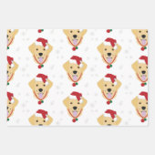 Snowflake met feestelijke kerstkerstkerstkerstSant Inpakpapier Vel (Voorkant)