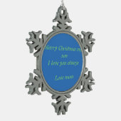Snowflake met fijne kerst tin sneeuwvlok ornament (Links)