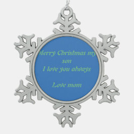 Snowflake met fijne kerst tin sneeuwvlok ornament
