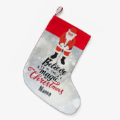 Snowflake met Golf-kerstkerstkerstman Kleine Kerstsok (Voorkant (Hangend))