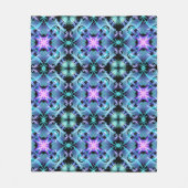 Snowflake met kerst, naadloos patroon, multicolor, fleece deken (Voorkant)