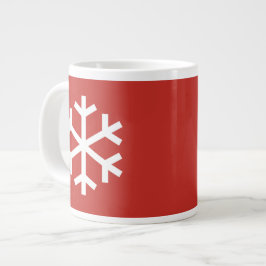 Snowflake met kerstcadeau Mok met rode koffie