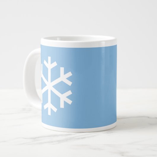 Snowflake met kerstcadeautjes blauwe koffie Mok (Links)