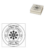 Snowflake met kerstcadeautjes rubberstempel (Gestempeld)