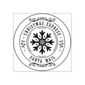 Snowflake met kerstcadeautjes rubberstempel (Afrduk)