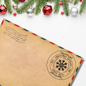 Snowflake met kerstcadeautjes rubberstempel