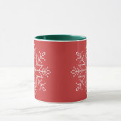 Snowflake met kerstgebreide sneeuw noordse kunst mok (Midden)