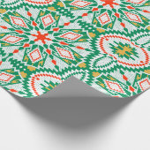 Snowflake met kerstmis (noordse snuit) cadeaupapier (Hoek)