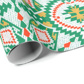 Snowflake met kerstmis (noordse snuit) cadeaupapier (Rol Hoek)