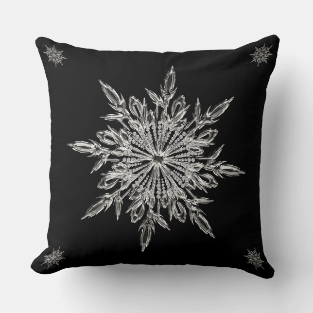 Snowflake met kerstmis omkeerbaar kussen (Voorkant)