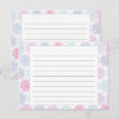 Snowflake met kerstrecept briefkaart (Voorkant / Achterkant)