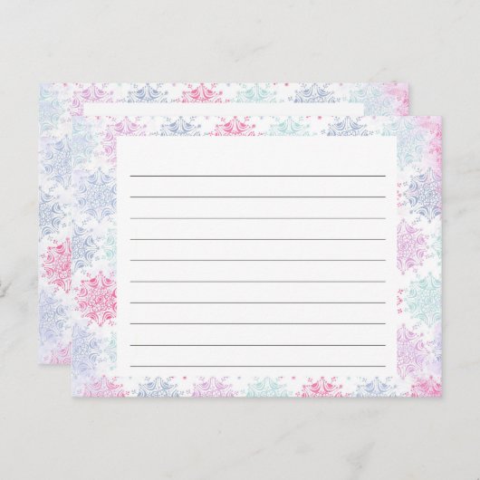 Snowflake met kerstrecept briefkaart (Voorkant / Achterkant)