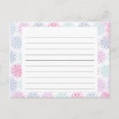 Snowflake met kerstrecept briefkaart (Voorkant)