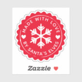 Snowflake met liefde gemaakt door de kerstmannen sticker (Vel)