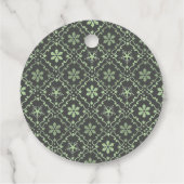 Snowflake met prettig kerstfeest bedankjes labels (Achterkant)