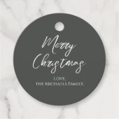 Snowflake met prettig kerstfeest bedankjes labels (Voorkant)