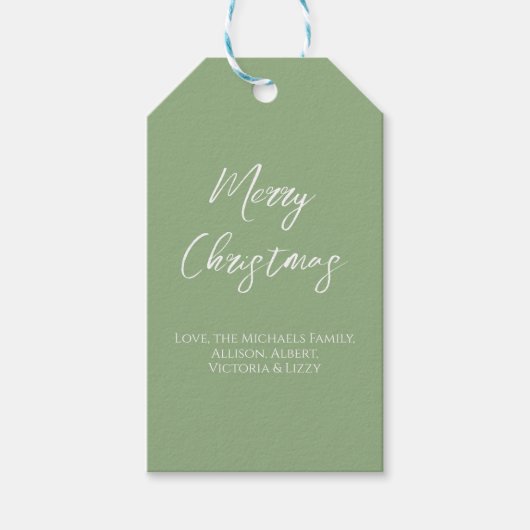 Snowflake met prettig kerstfeest cadeaulabel (Voorkant)