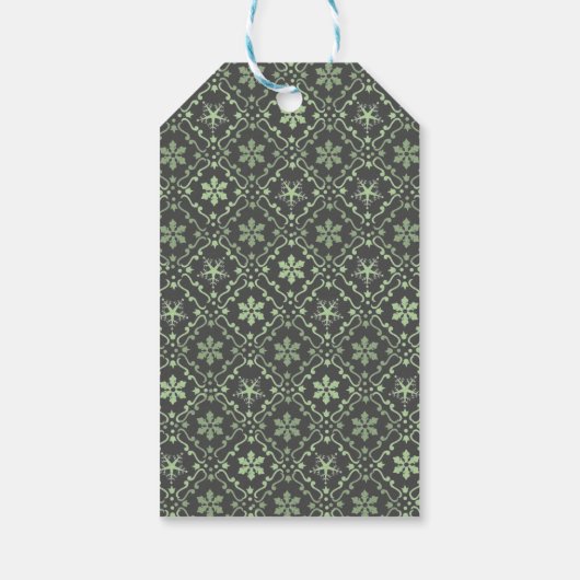 Snowflake met prettig kerstfeest cadeaulabel (Achterkant)