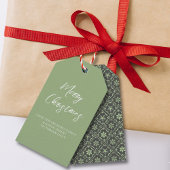 Snowflake met prettig kerstfeest cadeaulabel